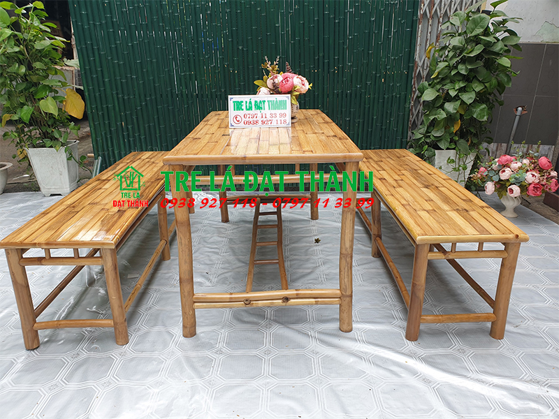 Bàn Ghế Tre Mặt Bào - BGTMB003